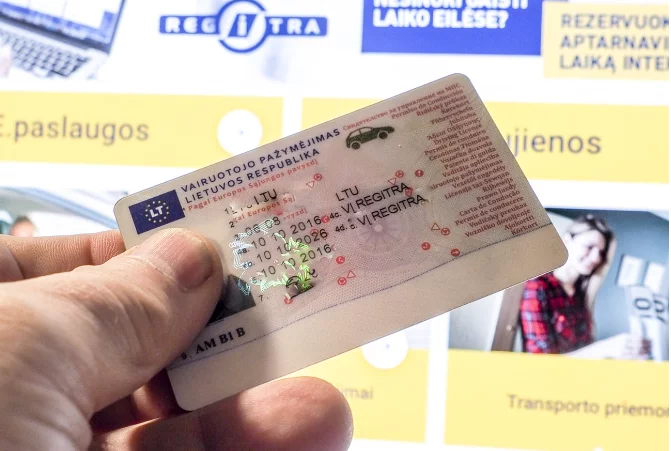 vairuotojo pažymėjimas kaina